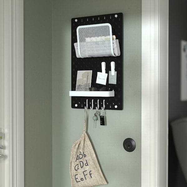 Ikea SKÅDIS - Pegboard, black, 36x56 cm