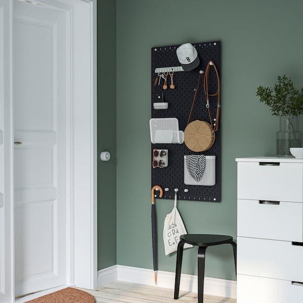 Ikea SKÅDIS - Pegboard, black, 56x56 cm
