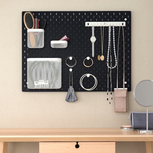 Ikea SKÅDIS - Pegboard, black, 76x56 cm