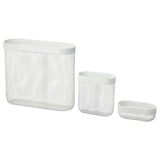 SKÅDIS storage basket, set of 3, white