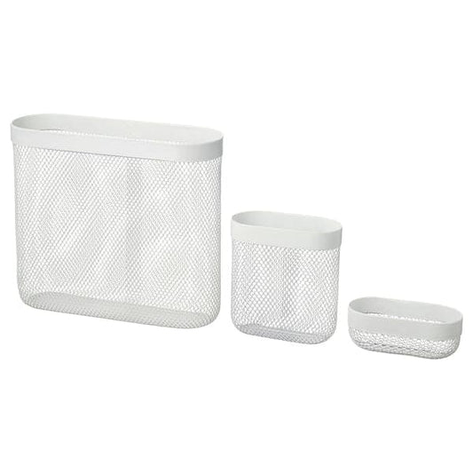Ikea SKÅDIS - Storage basket, set of 3, white