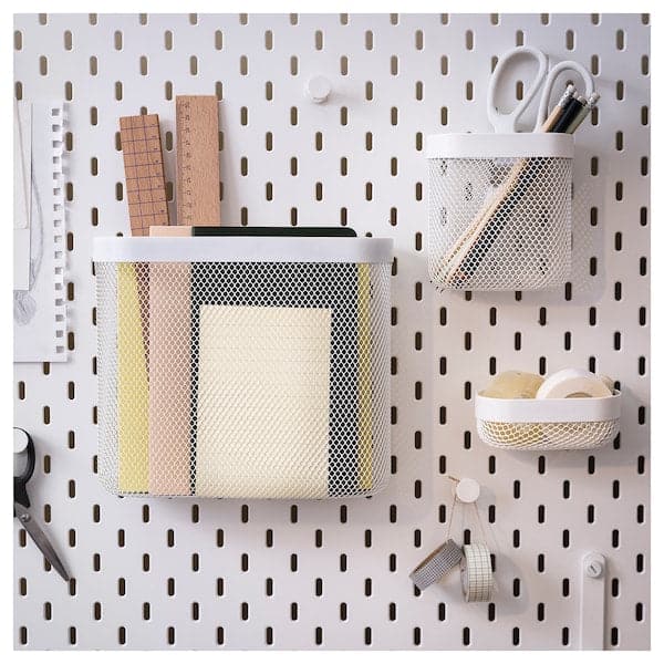 Ikea SKÅDIS - Storage basket, set of 3, white