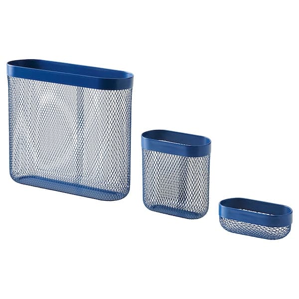 Ikea SKÅDIS - Storage basket, set of 3, dark blue