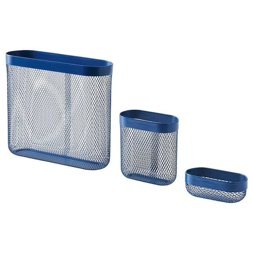 SKÅDIS - Storage basket, set of 3, dark blue