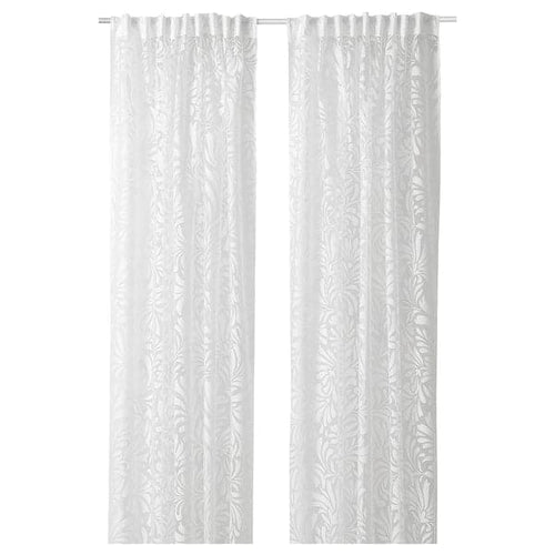 SKÄREFLY - Thin curtain, 2 sheets, white, 145x300 cm