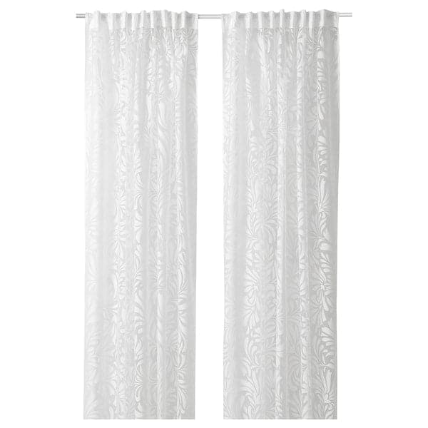 SKÄREFLY - Thin curtain, 2 sheets, white, 145x300 cm