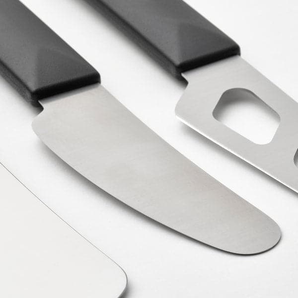 Ikea SKÄRLÅNGA - Cheese knife set of 3, stainless steel/black
