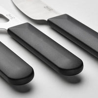 SKÄRLÅNGA - Cheese knife set of 3, stainless steel/black - best price from Maltashopper.com 10540611