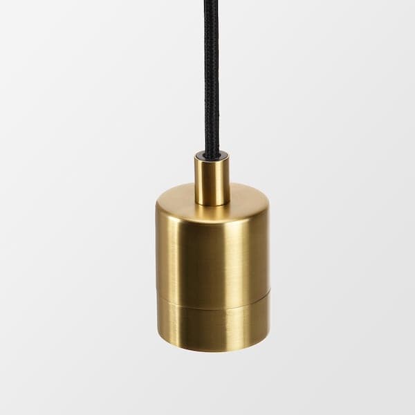 SKAFTET - Cord set, textile brass-plated, 1.4 m - best price from Maltashopper.com 10466362