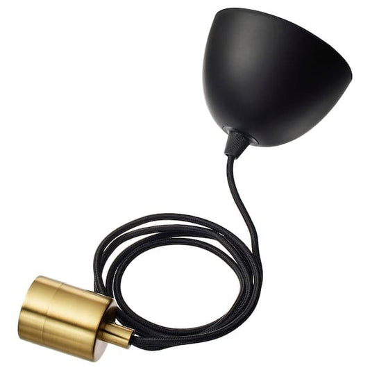 SKAFTET - Cord set, textile brass-plated, 1.4 m - best price from Maltashopper.com 10466362