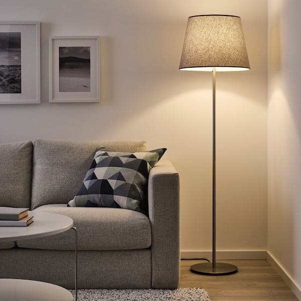 Ikea SKAFTET Base for floor lamp - nickel-plated ,