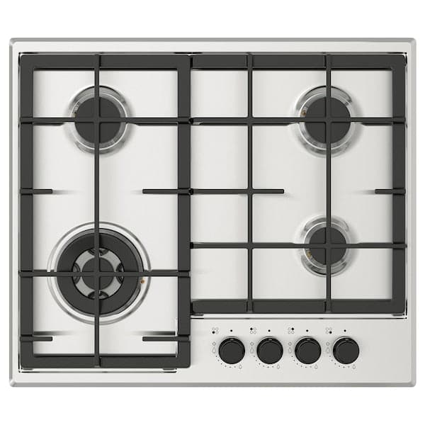 SKÅLAN Gas hob, 300 stainless steel,59 cm