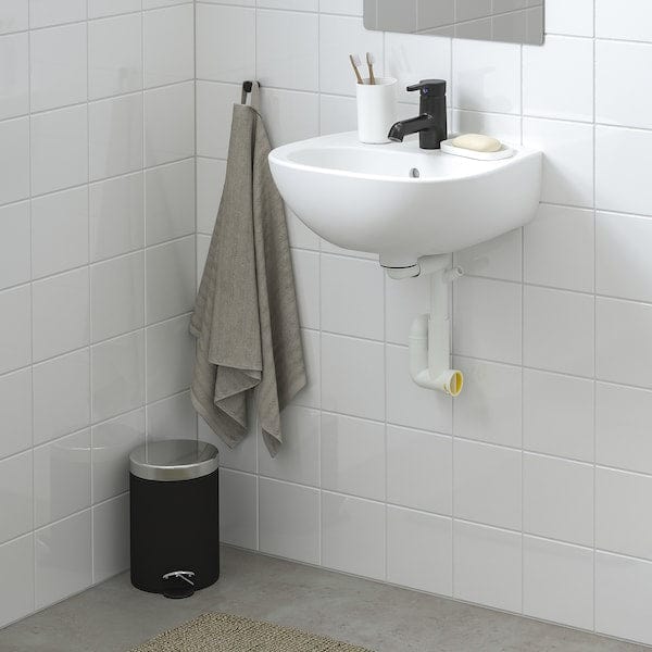 Ikea SKATSJÖN - Washbasin with siphon/mixer, white,45x35 cm