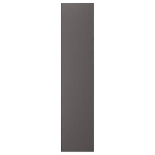 SKATVAL - Door with hinges, dark grey, 40x180 cm