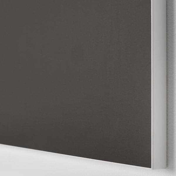 SKATVAL - Door with hinges, dark grey - Premium Armoires & Wardrobes from Ikea - Just €38.99! Shop now at Maltashopper.com