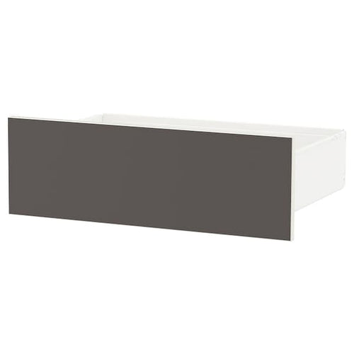 SKATVAL - Drawer, white/dark grey, 60x42x20 cm