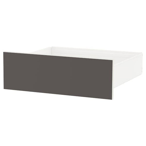 SKATVAL - Drawer, white/dark grey, 60x57x20 cm