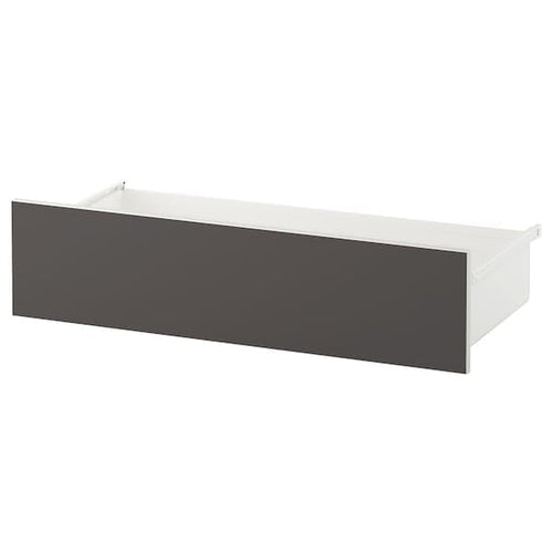 SKATVAL - Drawer, white/dark grey, 80x42x20 cm