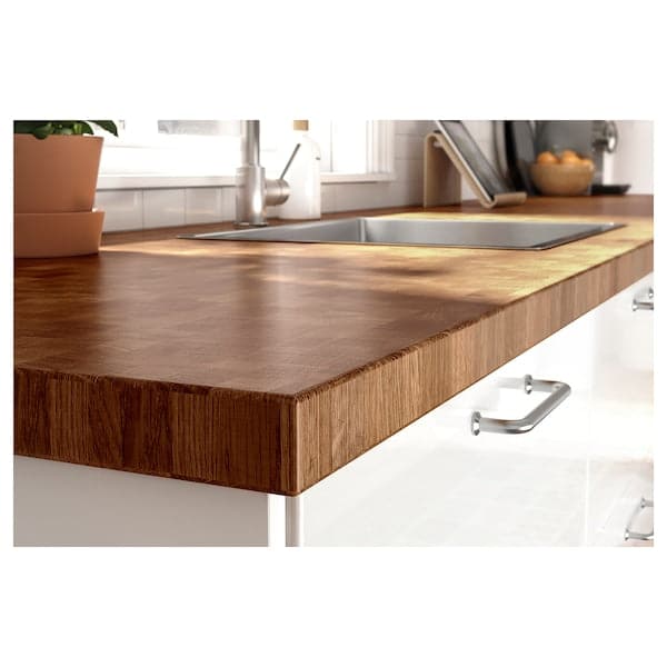 SKOGSÅ - Worktop, oak/veneer, 186x3.8 cm - best price from Maltashopper.com 80382986
