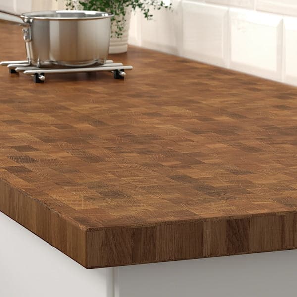 Ikea SKOGSÅ - Custom made worktop, oak/veneer, 45.1-63.5x3.8 cm
