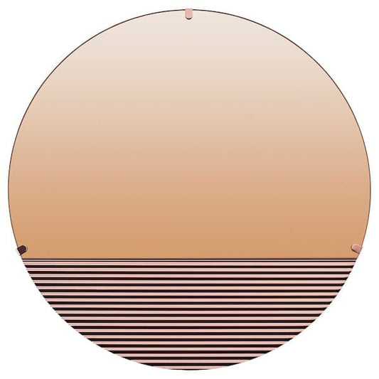 Ikea SKOGSGRÄNSEN - Decorative mirror, copper-colour, 50 cm