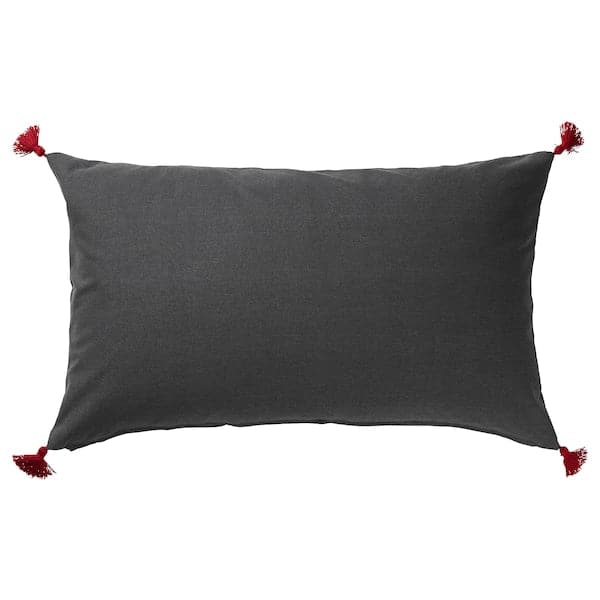 SKOGSKORN Pillow - dark grey/pattern 40x65 cm , - best price from Maltashopper.com 00450818