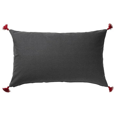 SKOGSKORN Pillow - dark grey/pattern 40x65 cm , - best price from Maltashopper.com 00450818
