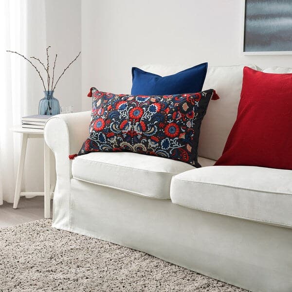 SKOGSKORN Pillow - dark grey/pattern 40x65 cm , - best price from Maltashopper.com 00450818