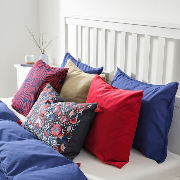 SKOGSKORN Pillow - dark grey/pattern 40x65 cm , - best price from Maltashopper.com 00450818