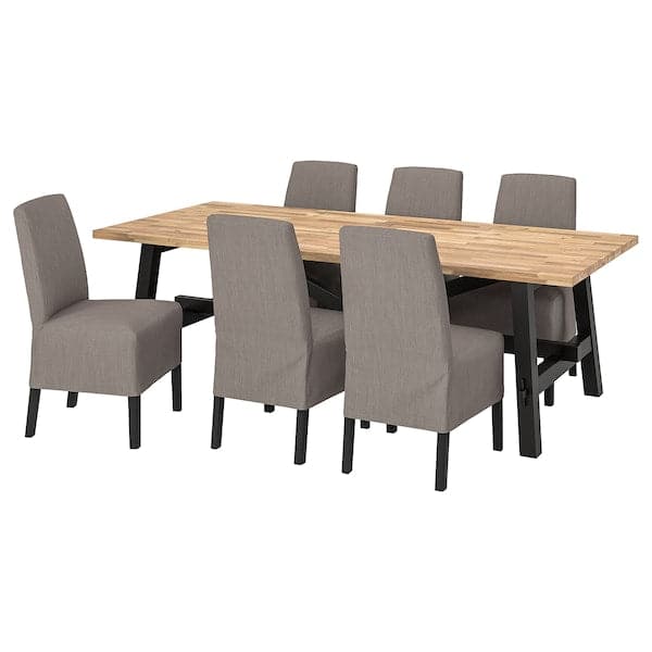 Ikea SKOGSTA / BERGMUND - Table and 6 chairs , 235x100 cm