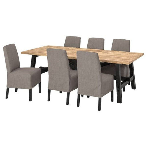 SKOGSTA / BERGMUND - Table and 6 chairs , 235x100 cm