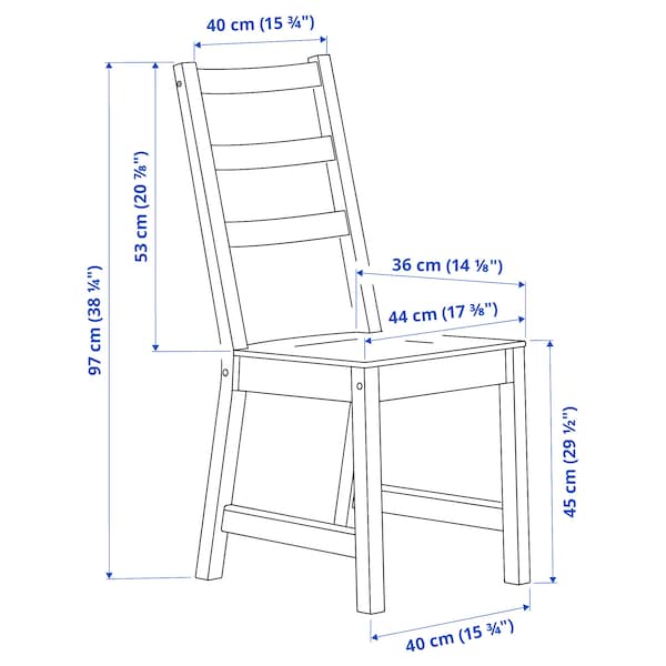 Ikea SKOGSTA / NORDVIKEN - Table and 6 chairs, acacia/black, 235x100 cm