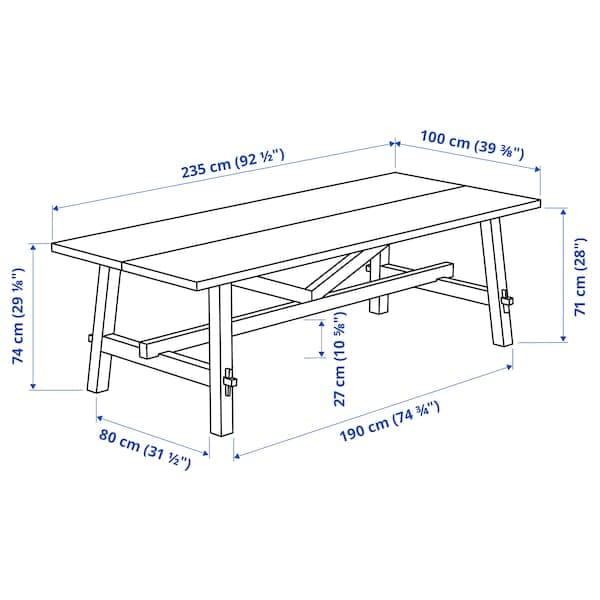SKOGSTA - Dining table, acacia, 235x100 cm - best price from Maltashopper.com 70419264