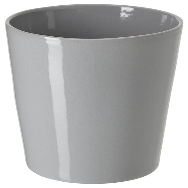 SKOGSVINBÄR - Plant pot, in/outdoor grey, 15 cm