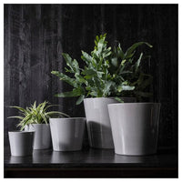 SKOGSVINBÄR - Plant pot, in/outdoor grey, 24 cm - best price from Maltashopper.com 00510836