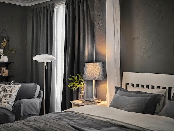 Ikea SKOTTORP - Lamp shade, light grey, 33 cm