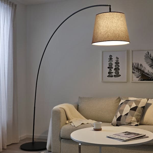 SKOTTORP / SKAFTET Floor lamp, arched - light grey - best price from Maltashopper.com 49385987