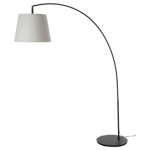 SKOTTORP / SKAFTET Floor lamp, arched - light grey