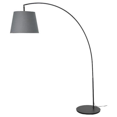 SKOTTORP / SKAFTET Floor lamp, arched - grey