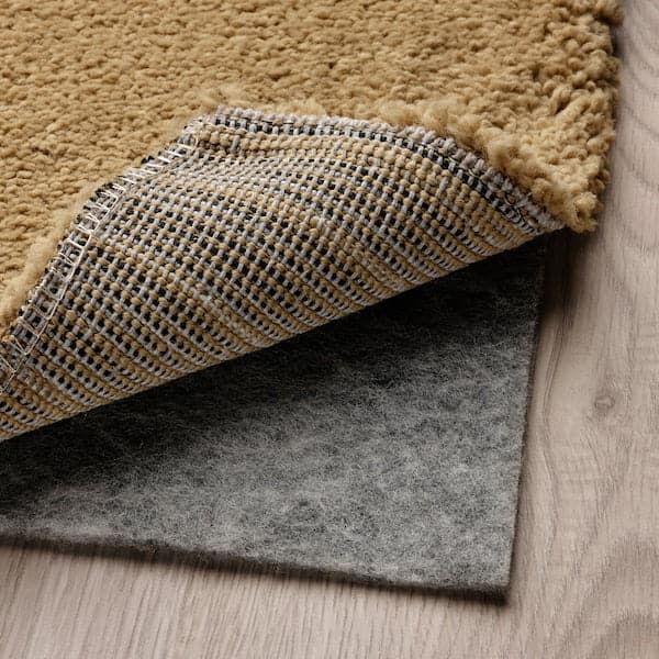 Ikea SKRIFTSPRÅK - Rug, low pile, yellow-brown/dark blue, 200x300 cm