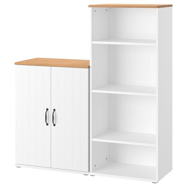 SKRUVBY - Storage combination, white, 130x140 cm - best price from Maltashopper.com 99494724