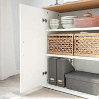 SKRUVBY - Storage combination, white, 130x140 cm - best price from Maltashopper.com 99494724
