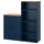 SKRUVBY - SKRUVBY Storage combination, black-blue, 130x140 cm