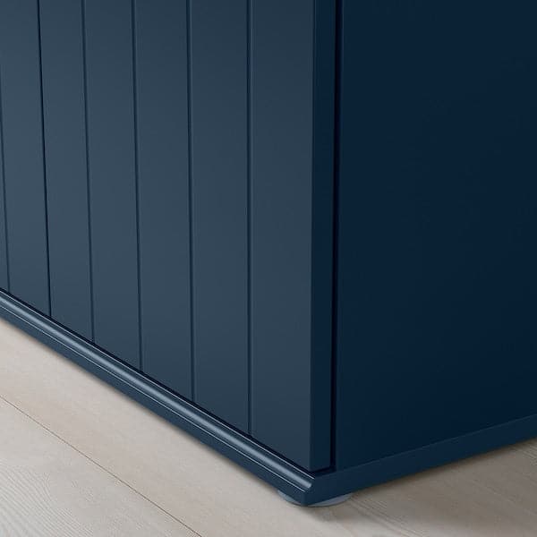 SKRUVBY - Storage combination, black-blue, 130x140 cm