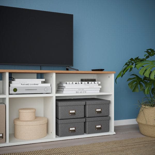 Ikea SKRUVBY - TV storage combination, white, 216x38x140 cm