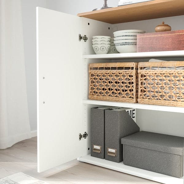Ikea SKRUVBY - TV storage combination, white, 226x38x90 cm