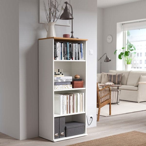 SKRUVBY - Bookcase, white, 60x140 cm - best price from Maltashopper.com 40503546