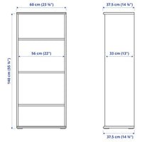 SKRUVBY - Bookcase, black-blue, 60x140 cm - Premium  from Ikea - Just €110.99! Shop now at Maltashopper.com