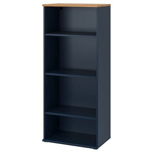 SKRUVBY - Bookcase, black-blue, 60x140 cm