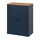SKRUVBY - SKRUVBY Cabinet with doors, black-blue, 70x90 cm